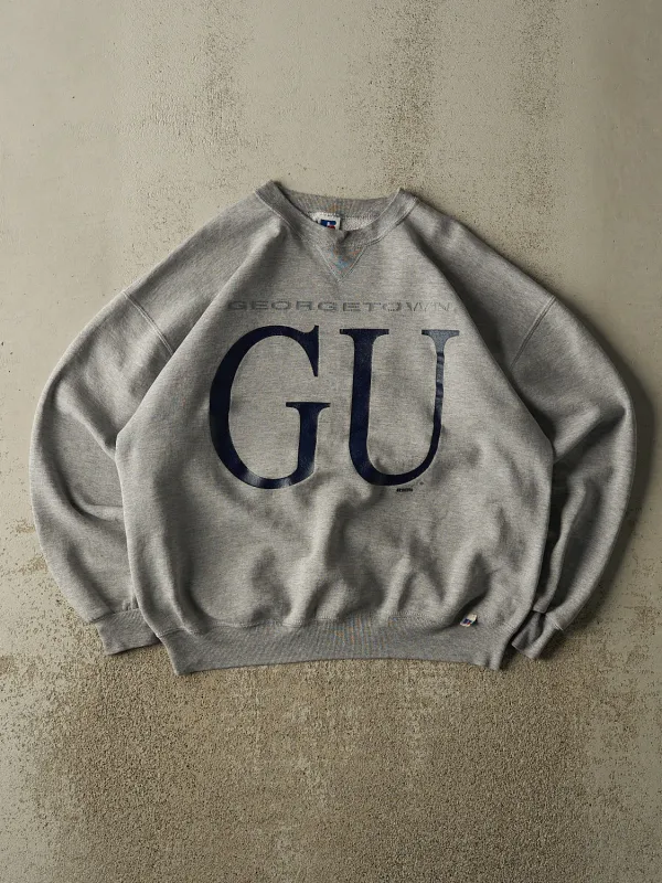 Vintage 90s Grey Russell Athletic Georgetown University Crewneck (L/XL) made by Rebalance Vintage