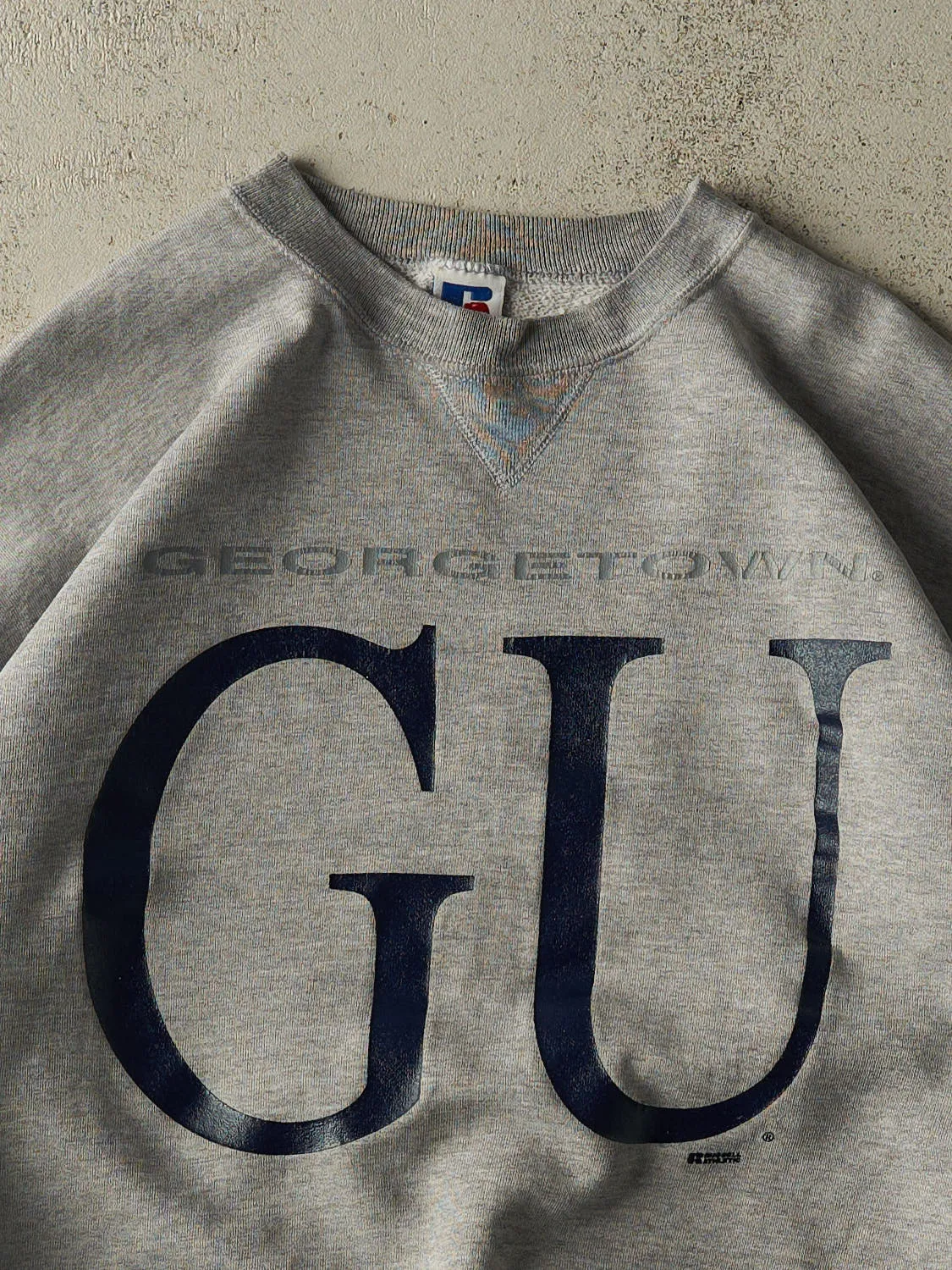 Vintage 90s Grey Russell Athletic Georgetown University Crewneck (L/XL) sold by Rebalance Vintage product image thumbnail 2