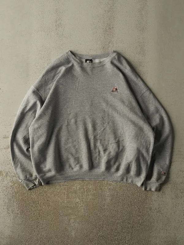 Vintage Y2K Grey Starter Embroidered Crewneck (XL) sold by Rebalance Vintage