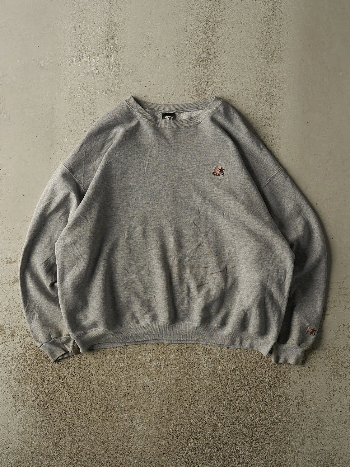 Vintage Y2K Grey Starter Embroidered Crewneck (XL) sold by Rebalance Vintage