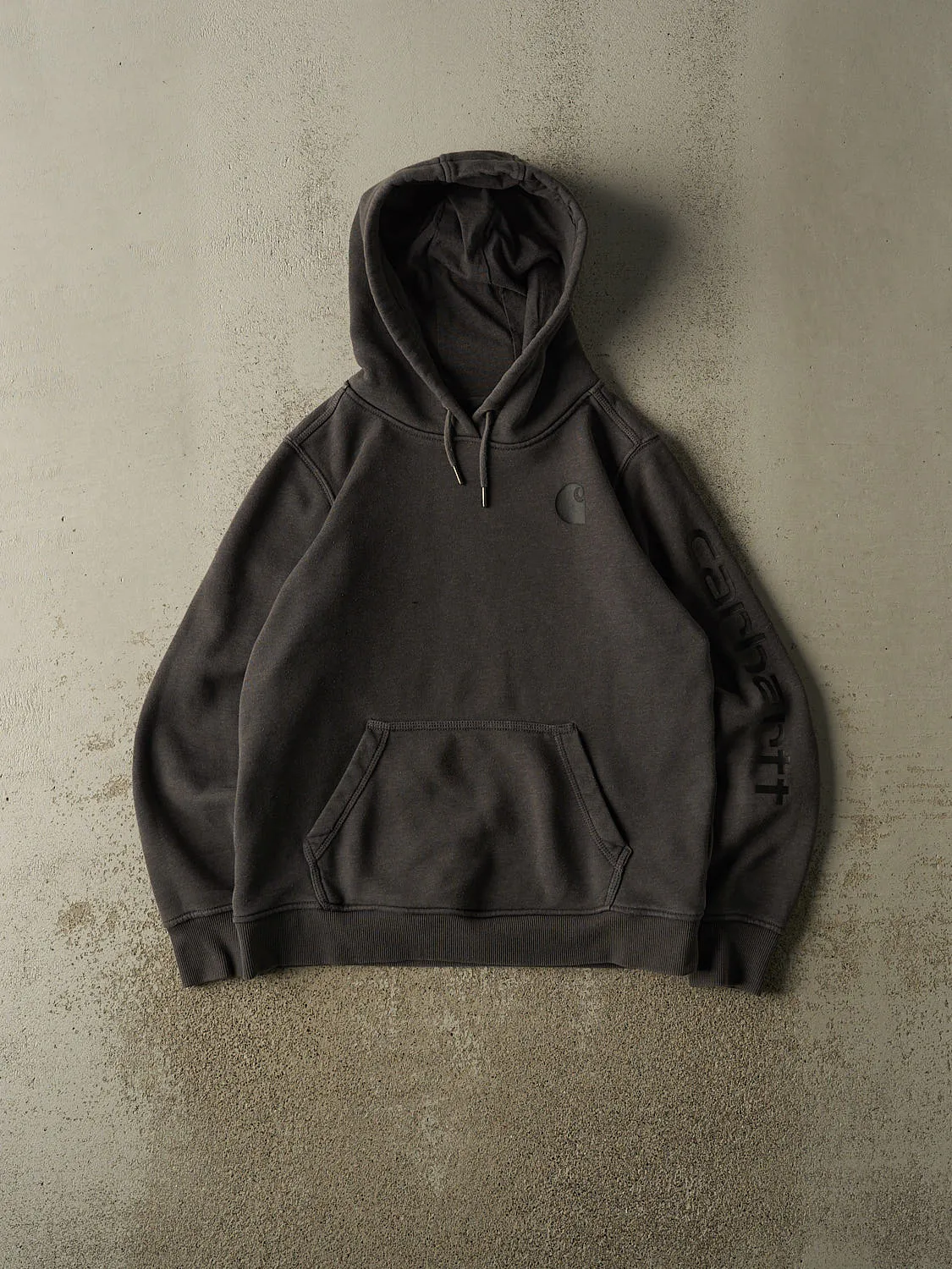 Vintage Y2K Charcoal Grey Carhartt Hoodie (M) sold by Rebalance Vintage