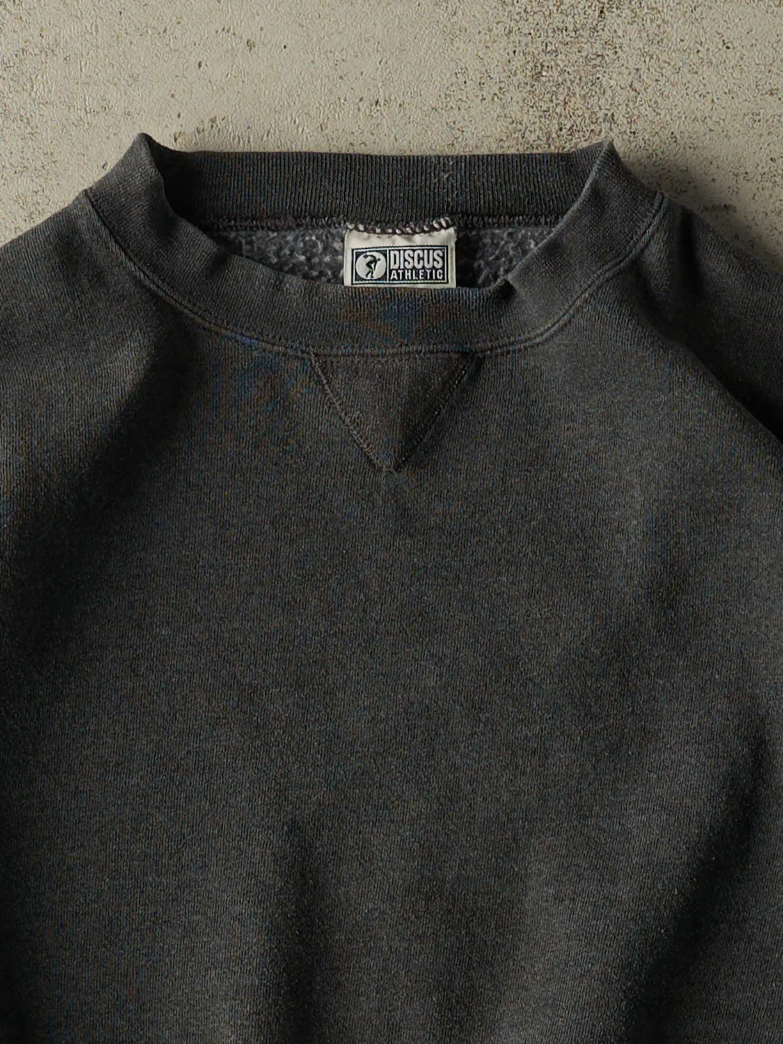 Vintage 90s Charcoal Grey Discus Athletic Blank Crewneck (L) sold by Rebalance Vintage product image thumbnail 2