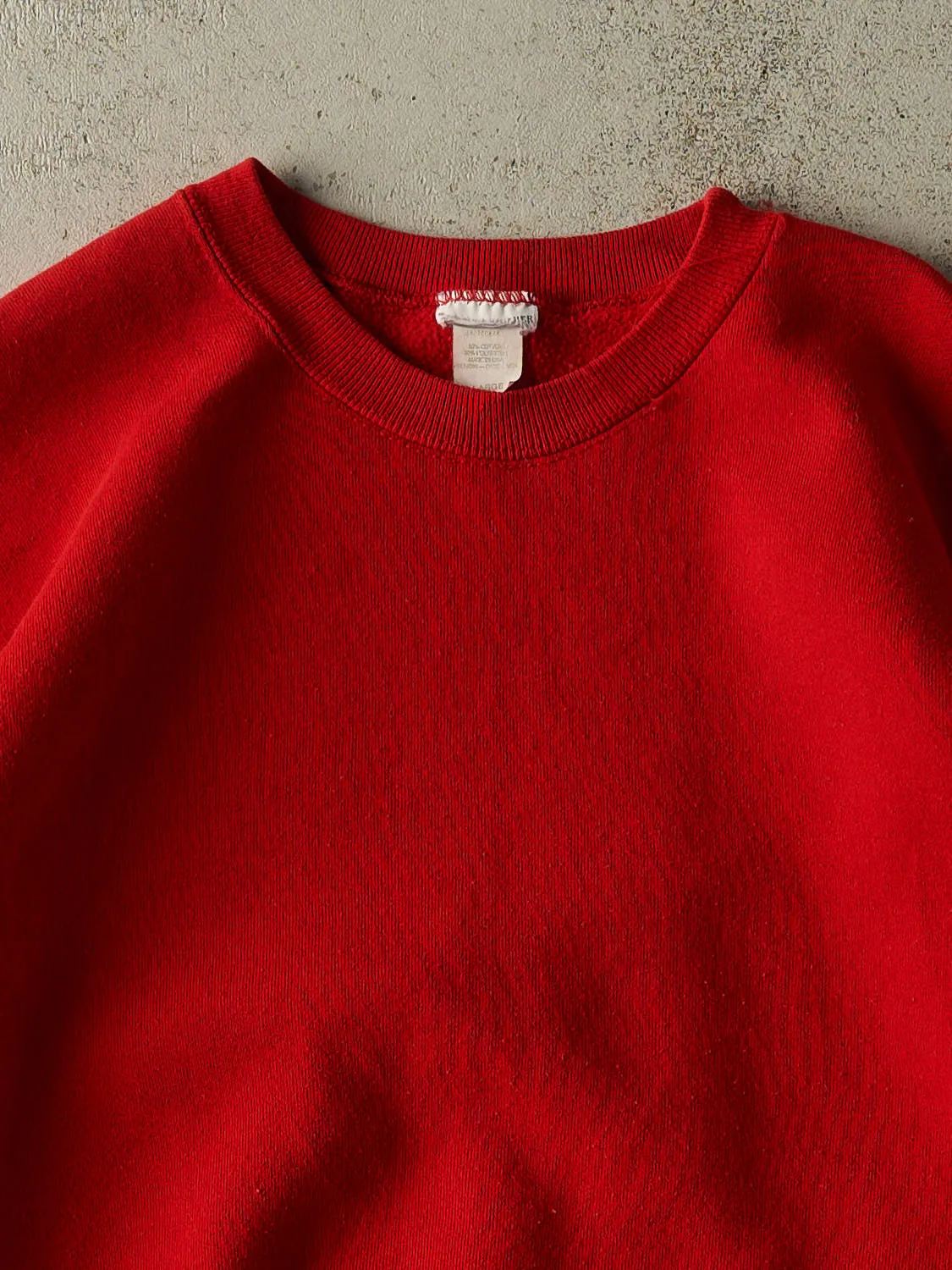 Vintage 90s Red Blank Crewneck (L) sold by Rebalance Vintage product image thumbnail 2
