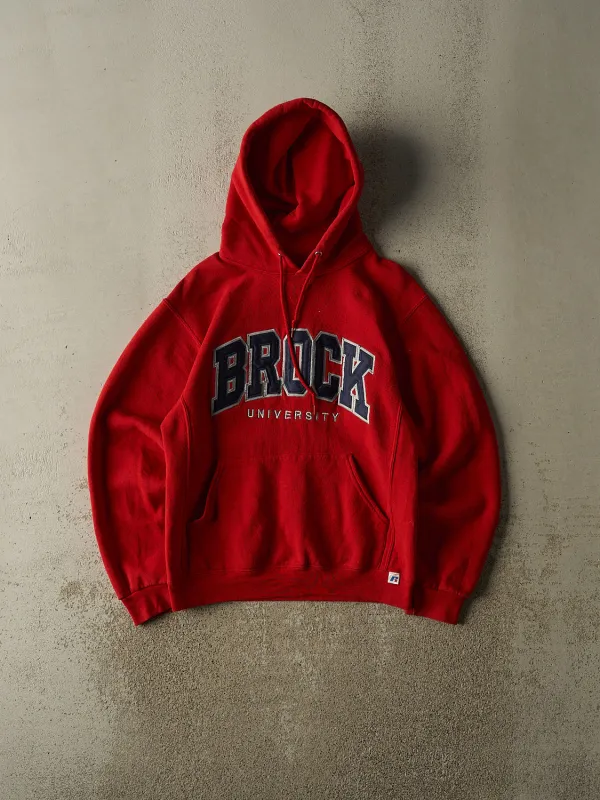 Vintage Y2K Red Russell Athletic Brock University Hoodie (S) made by Rebalance Vintage
