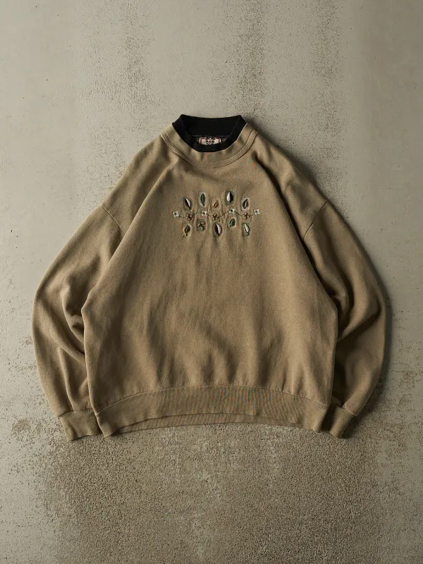 Vintage 90s Green Nature Embroidered Crewneck (M/L) made by Rebalance Vintage
