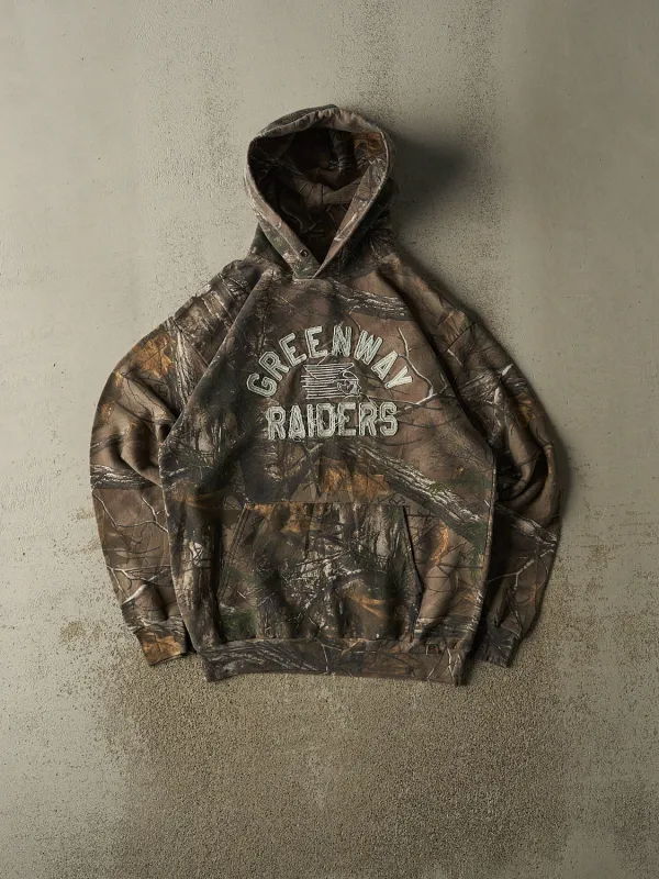 Vintage Y2K Camo Russell Athletic x Realtree Greenway Raiders Hoodie (L) made by Rebalance Vintage