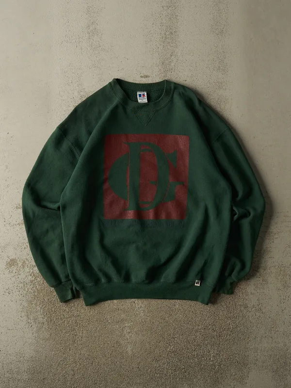 Vintage 94' Green Russell Athletic Delta Gamma Barn Dance Crewneck (XL) made by Rebalance Vintage