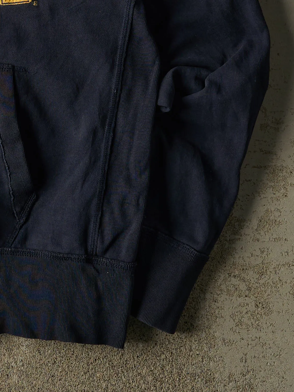 Vintage 90s Navy Blue Michigan Wolverines Zip Up Hoodie (XL/XXL) sold by Rebalance Vintage product image thumbnail 4