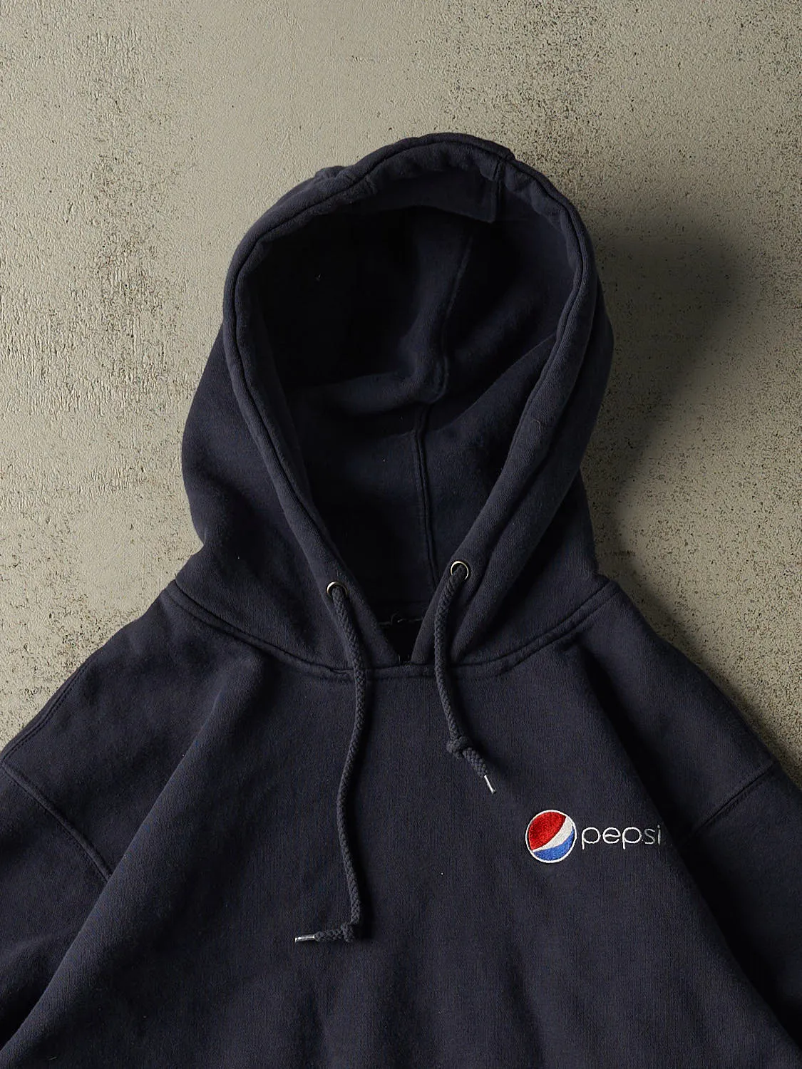 Vintage Y2K Navy Blue Pepsi Embroidered Hoodie (XXL) sold by Rebalance Vintage product image thumbnail 2