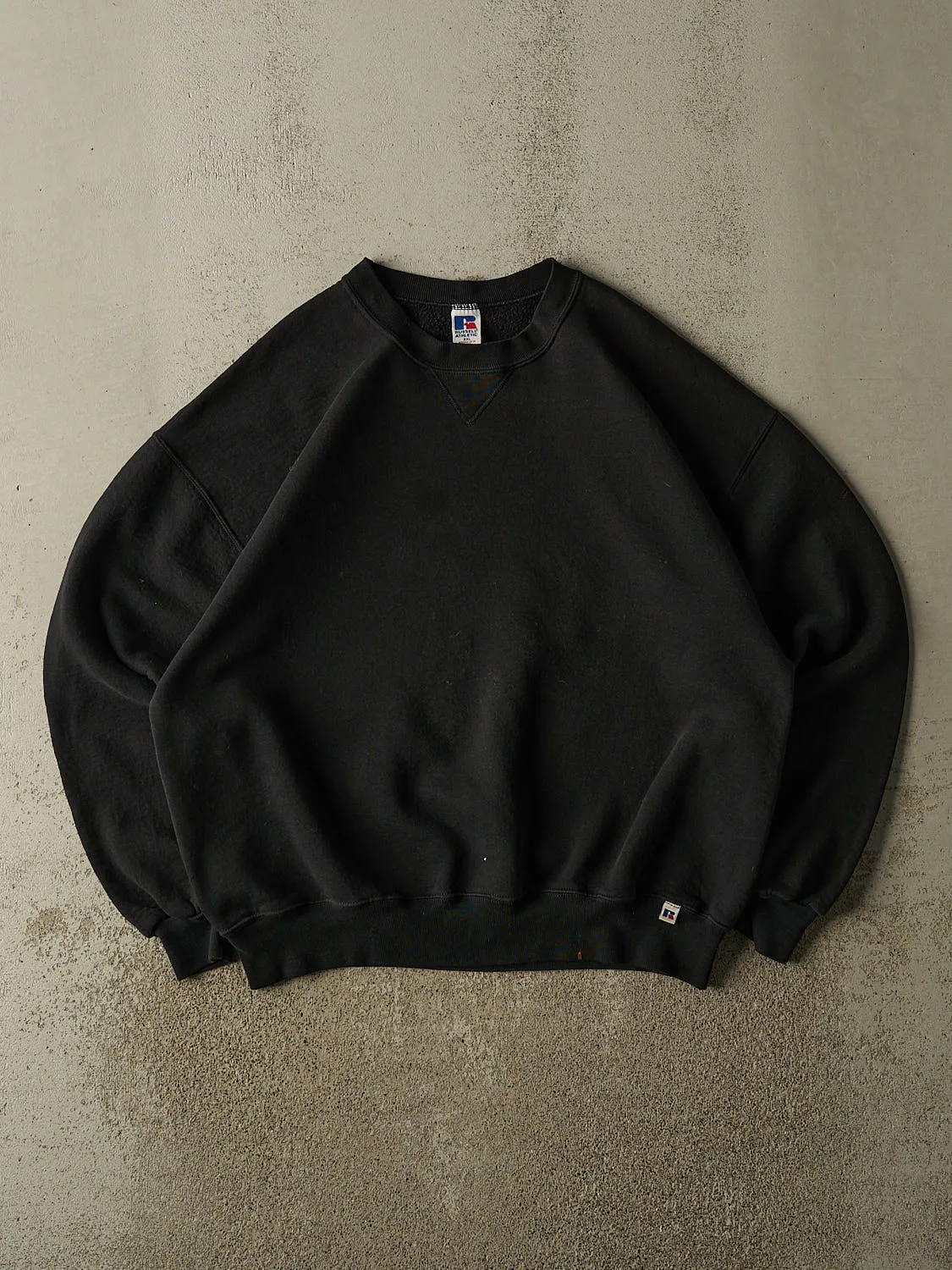 Vintage 90s Black Russell Athletic Blank Crewneck (XL/XXL) sold by Rebalance Vintage