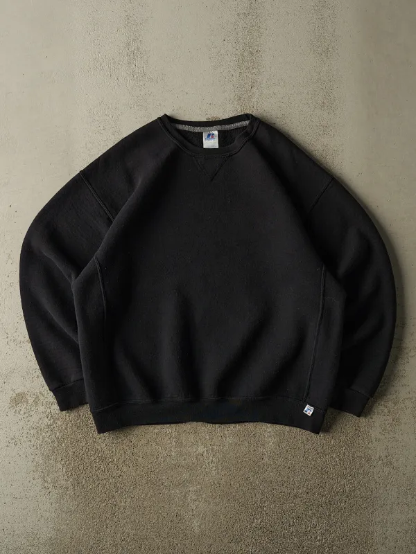 Vintage Y2K Black Russell Athletic Blank Crewneck (L/XL) made by Rebalance Vintage