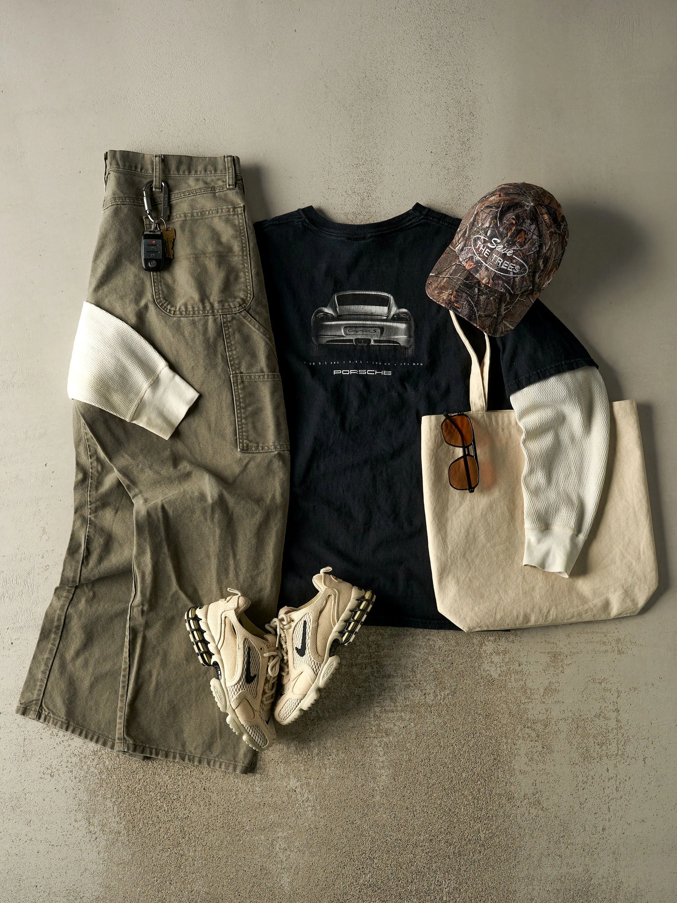 Vintage Y2K Black Porsche "Stir Things Up" Cayman S Tee (L/XL) sold by Rebalance Vintage product image thumbnail 2