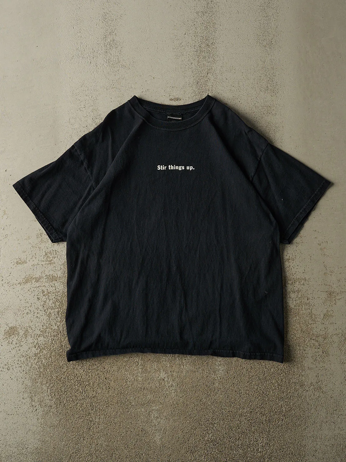 Vintage Y2K Black Porsche "Stir Things Up" Cayman S Tee (L/XL) sold by Rebalance Vintage