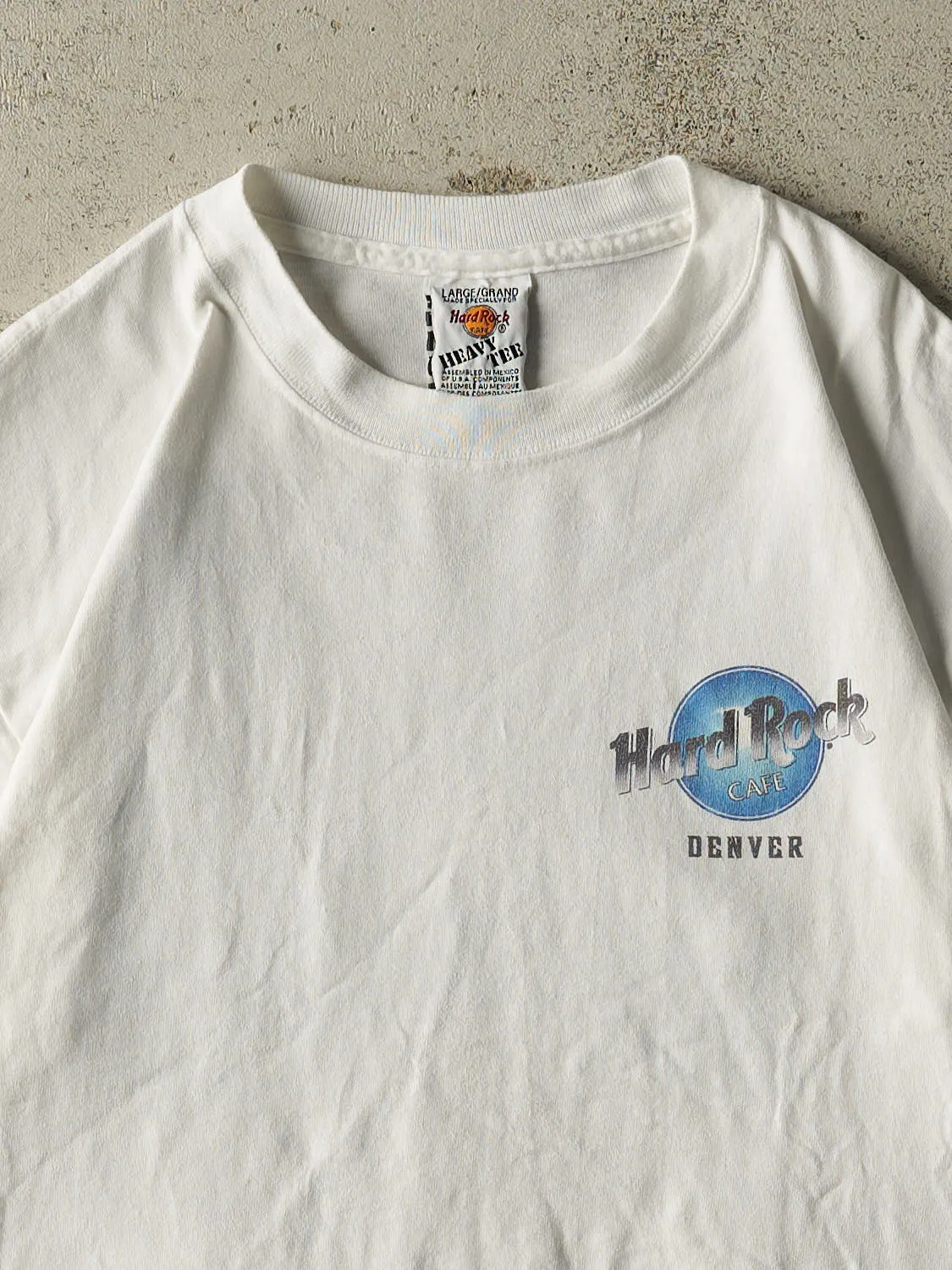 Vintage 90s White Hard Rock Cafe Denver Tee (L) sold by Rebalance Vintage product image thumbnail 3