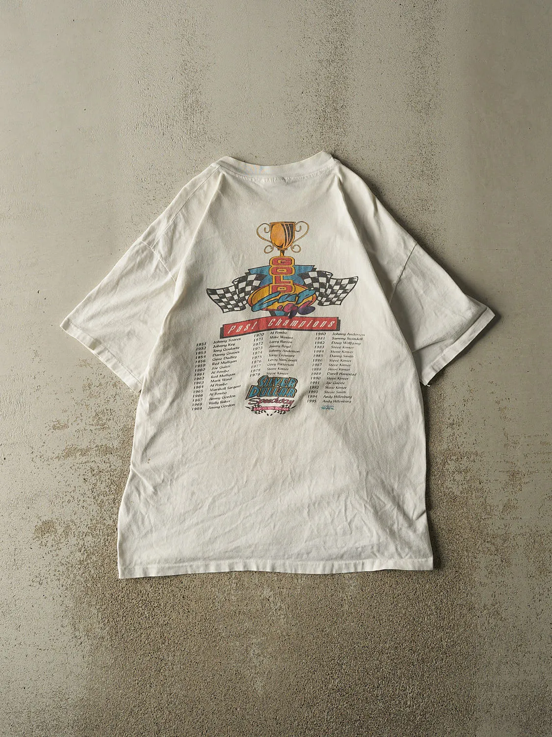 Vintage 96' Beige Gold Cup Racing Tee (L) sold by Rebalance Vintage product image thumbnail 2