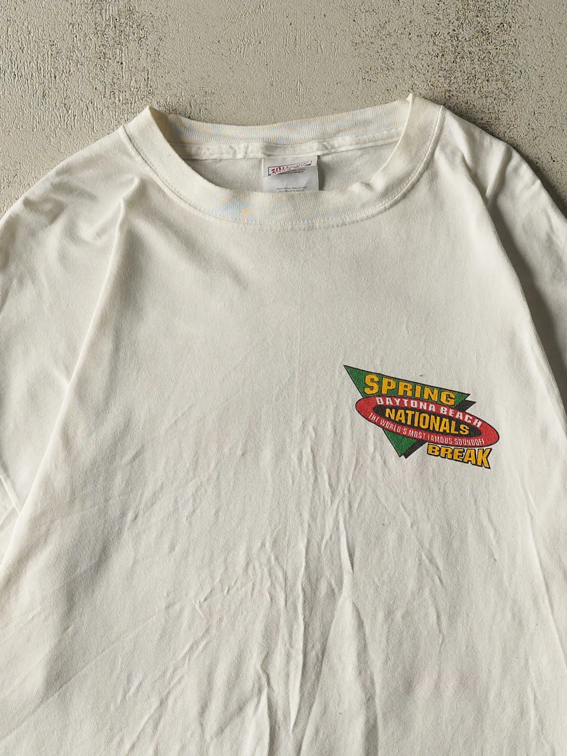 Vintage 90s White Daytona Beach Spring Break Tee (XL) sold by Rebalance Vintage product image thumbnail 3
