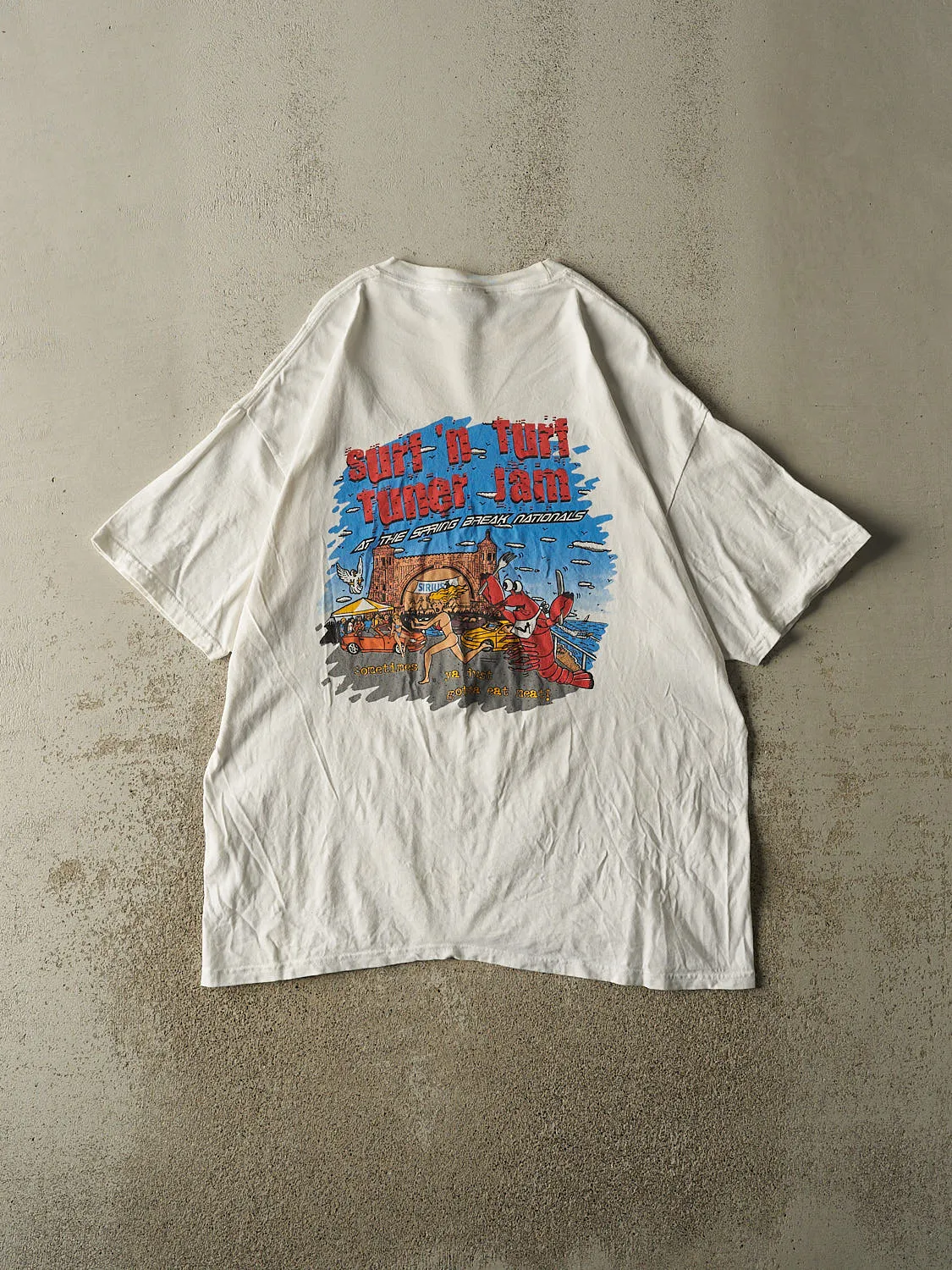 Vintage 90s White Daytona Beach Spring Break Tee (XL) sold by Rebalance Vintage product image thumbnail 2