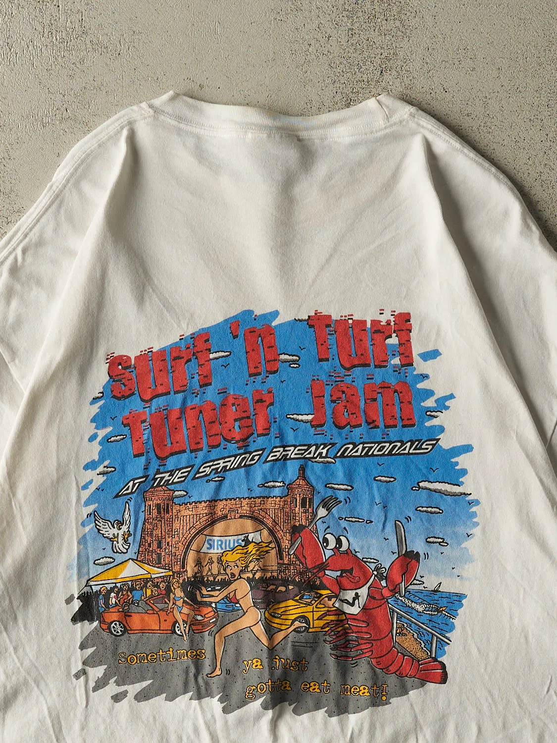 Vintage 90s White Daytona Beach Spring Break Tee (XL) sold by Rebalance Vintage product image thumbnail 4