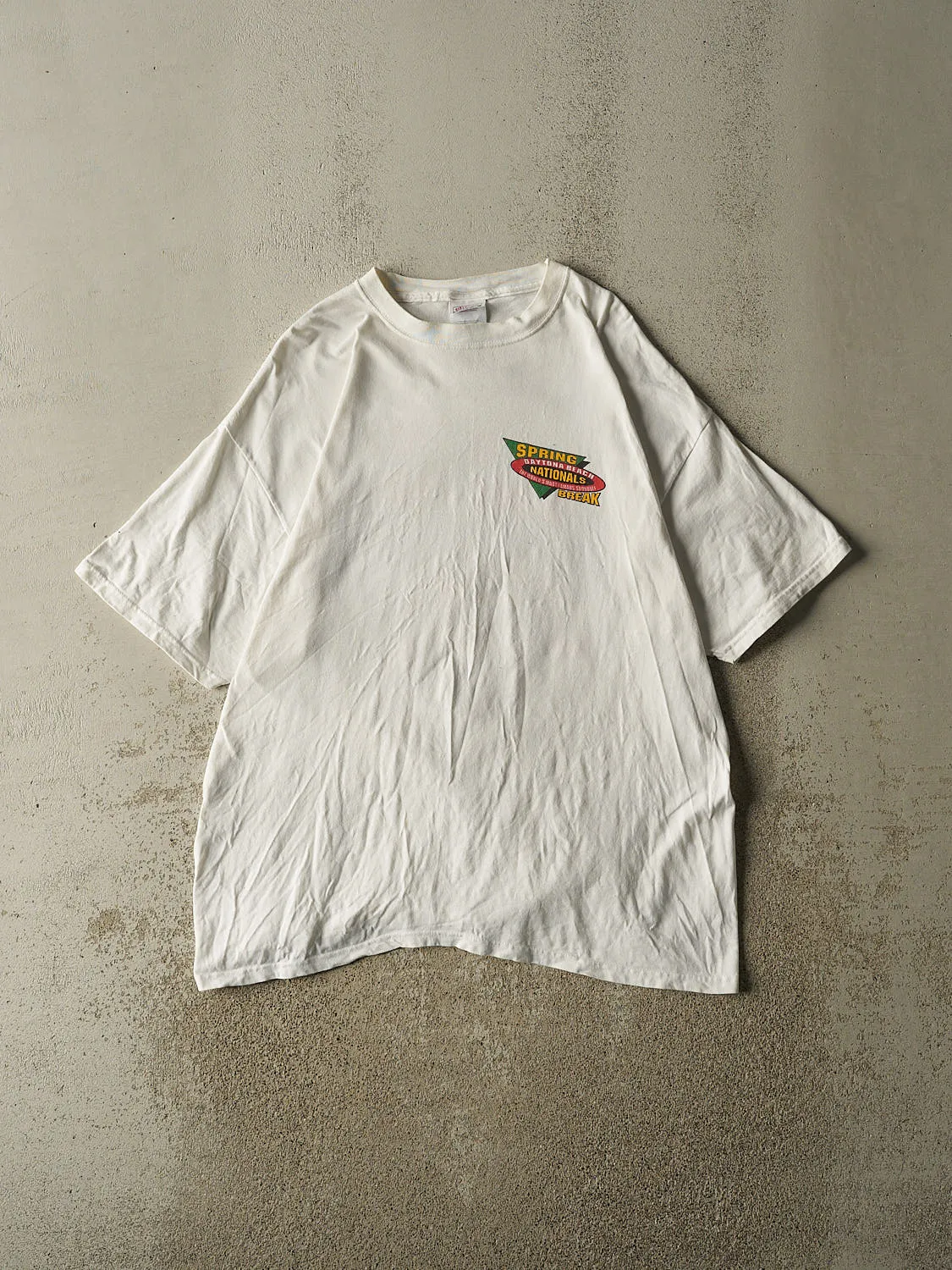 Vintage 90s White Daytona Beach Spring Break Tee (XL) sold by Rebalance Vintage