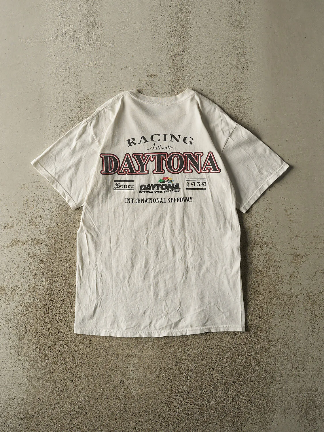 Vintage 90s White Daytona Speedway Tee (S/M) sold by Rebalance Vintage product image thumbnail 2
