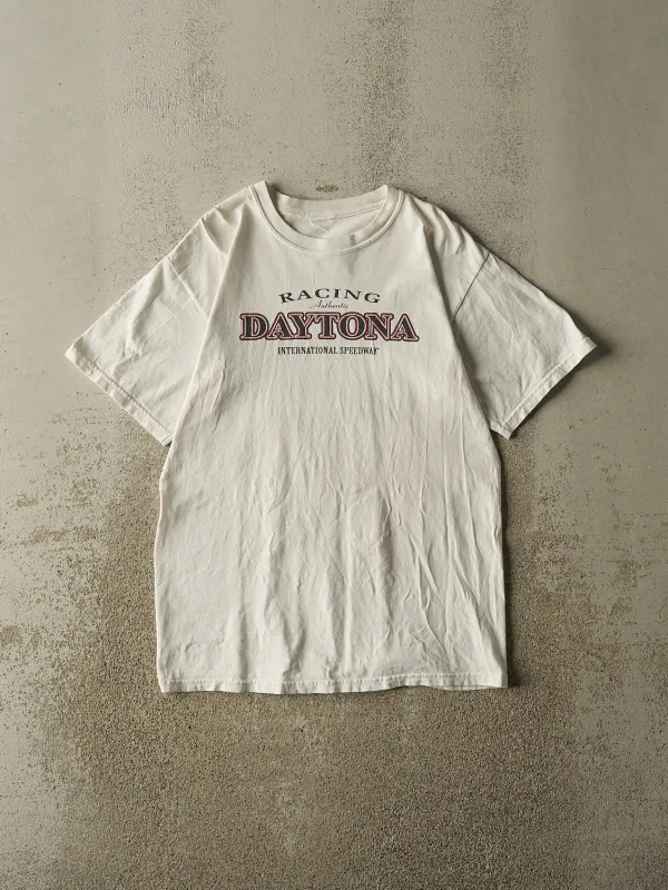 Vintage 90s White Daytona Speedway Tee (S/M) made by Rebalance Vintage