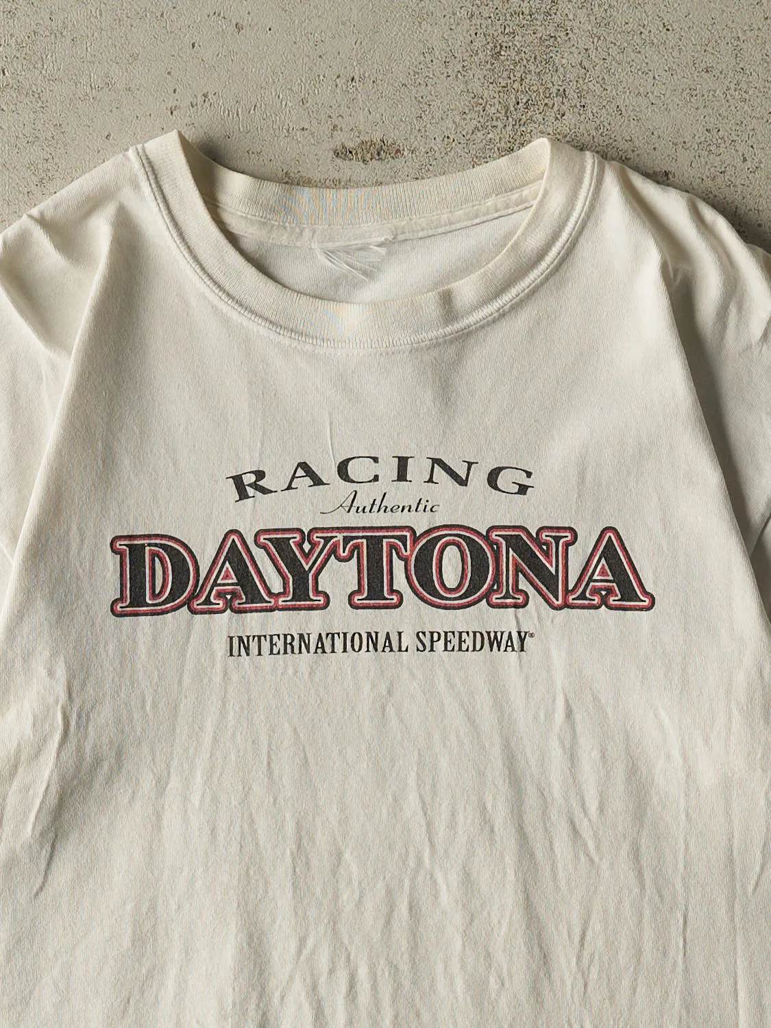 Vintage 90s White Daytona Speedway Tee (S/M) sold by Rebalance Vintage product image thumbnail 3