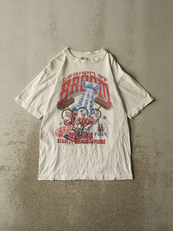Vintage 97' Beige Detroit Red Wings Stanley Cup Champions Tee (M) made by Rebalance Vintage