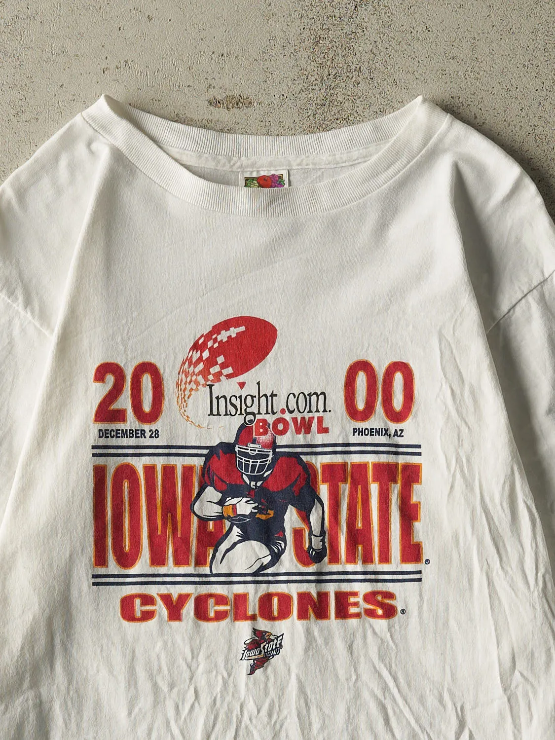 Vintage 00' White Iowa State Cyclones Long Sleeve (S/M) sold by Rebalance Vintage product image thumbnail 2