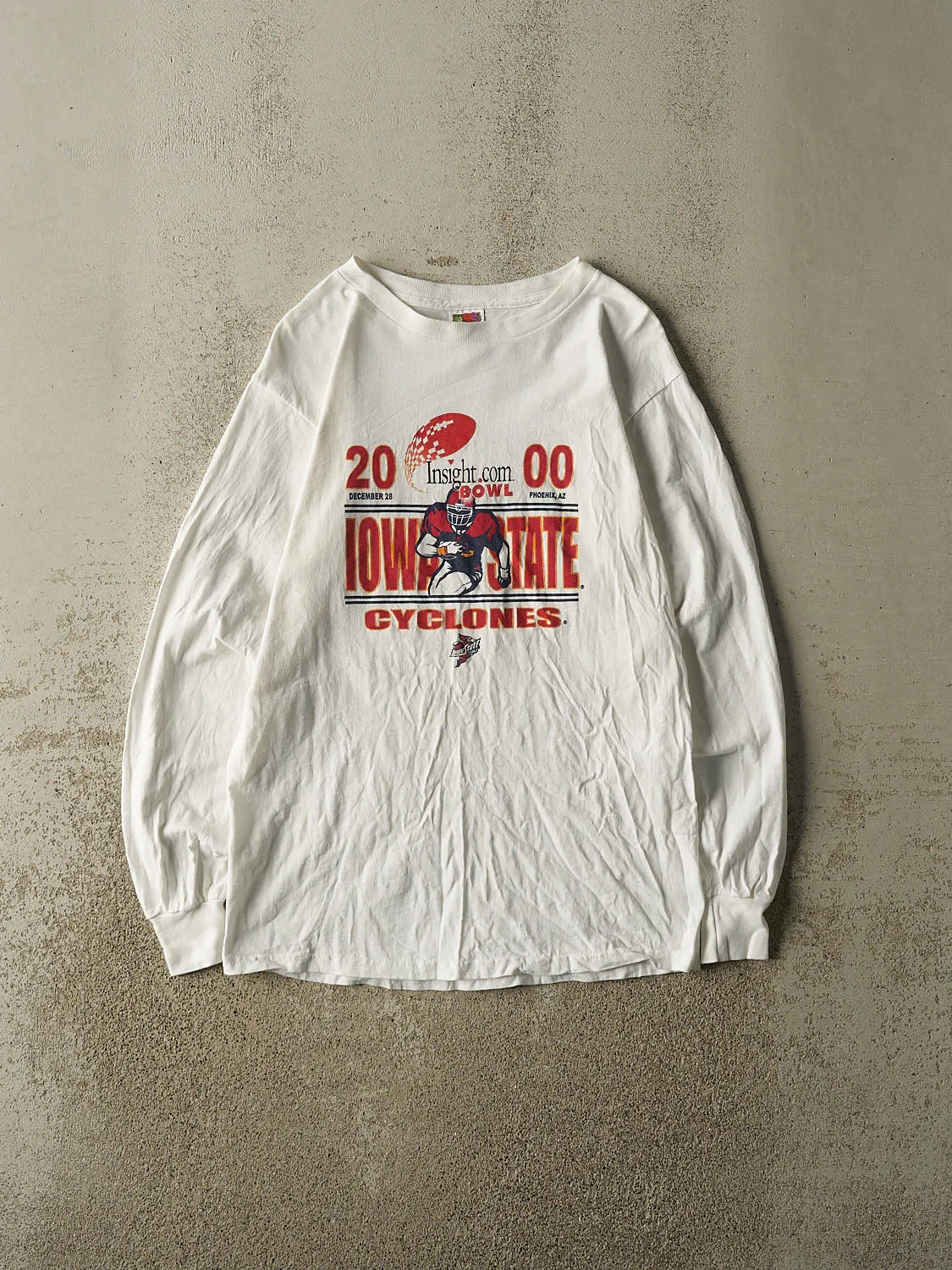 Vintage 00' White Iowa State Cyclones Long Sleeve (S/M) sold by Rebalance Vintage