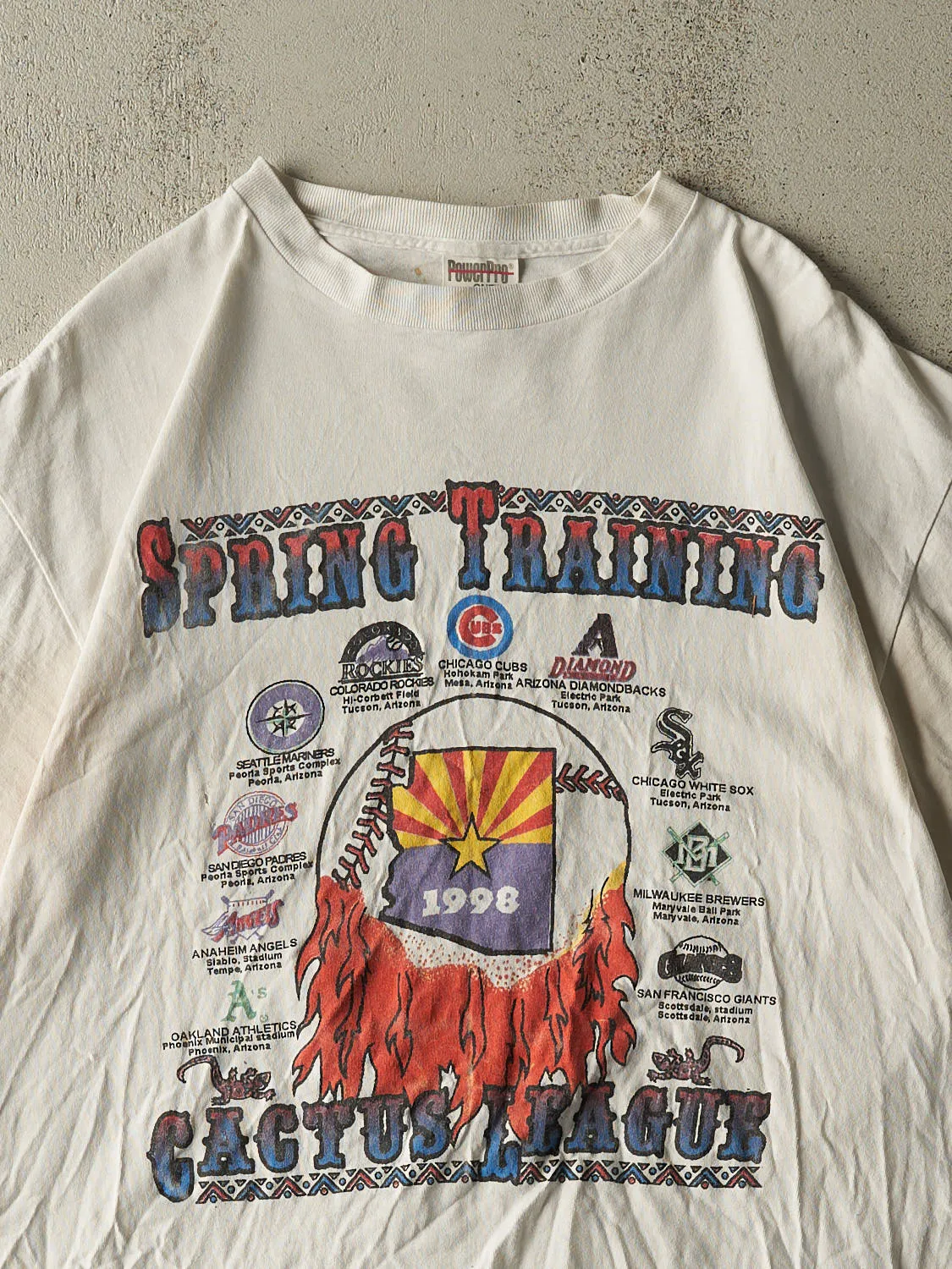 Vintage 98' Beige MLB Spring Training Tee (L) sold by Rebalance Vintage product image thumbnail 2