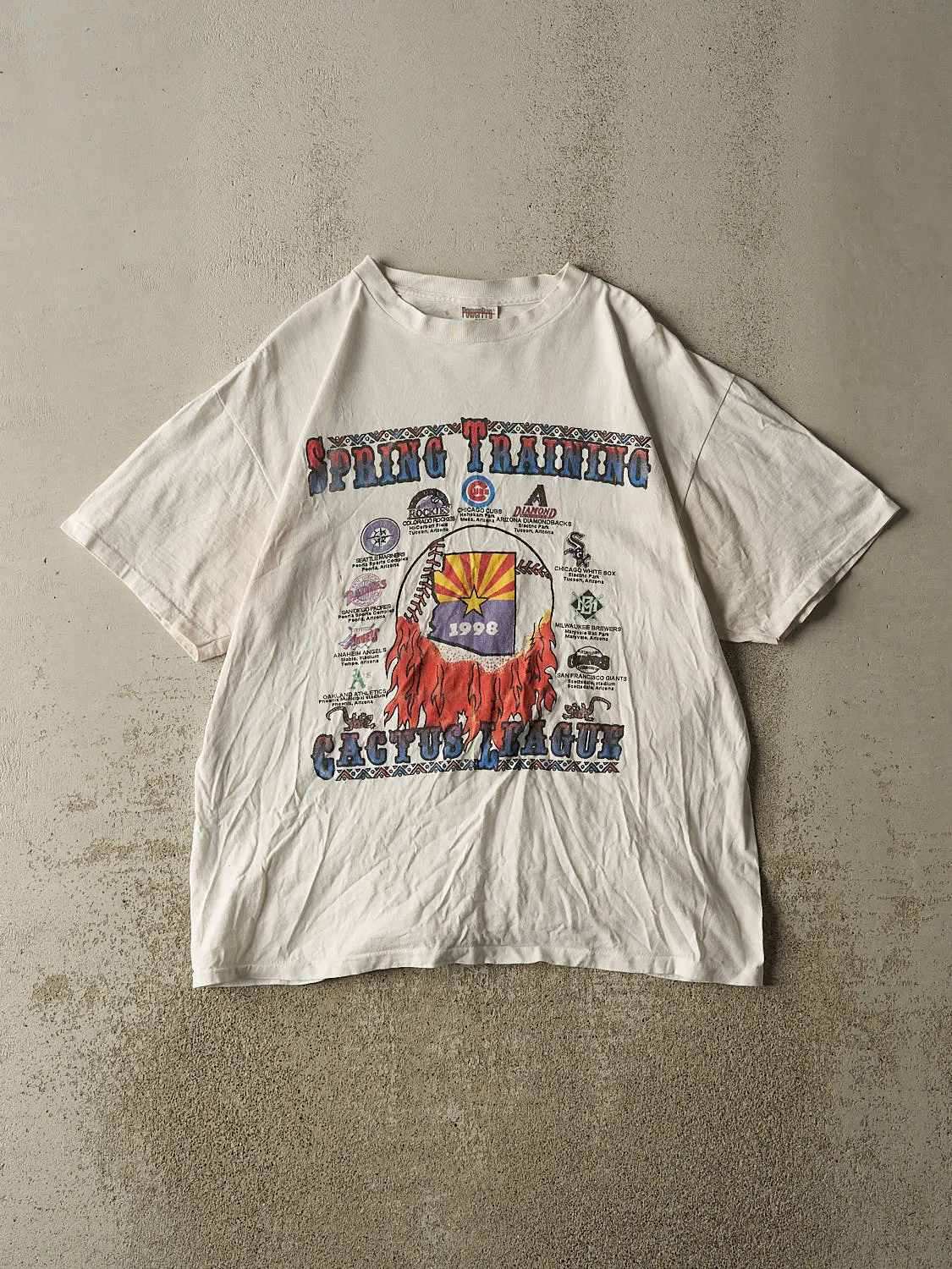 Vintage 98' Beige MLB Spring Training Tee (L) sold by Rebalance Vintage