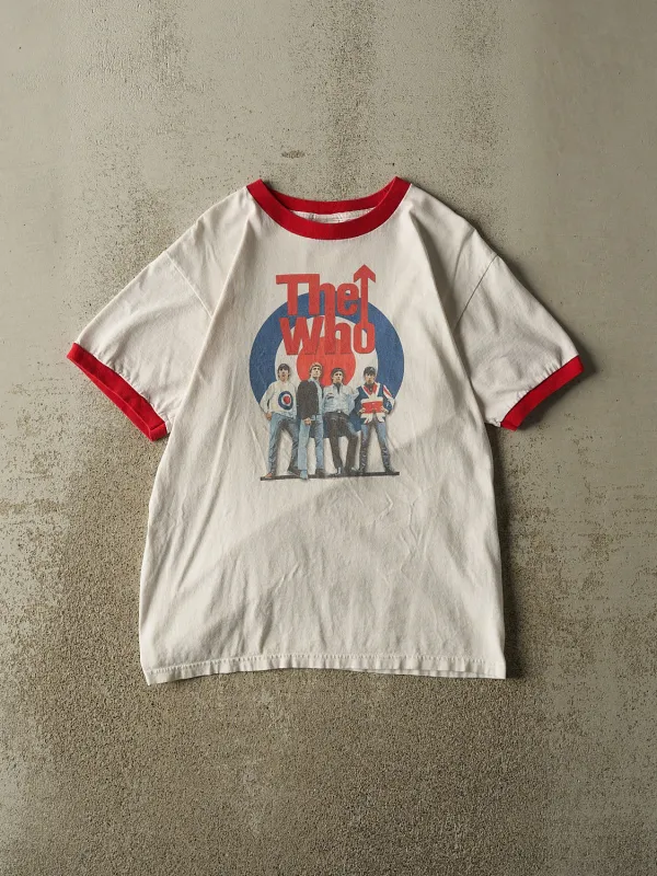 Vintage Y2K White The Who Ringer Band Tee (S/M) made by Rebalance Vintage