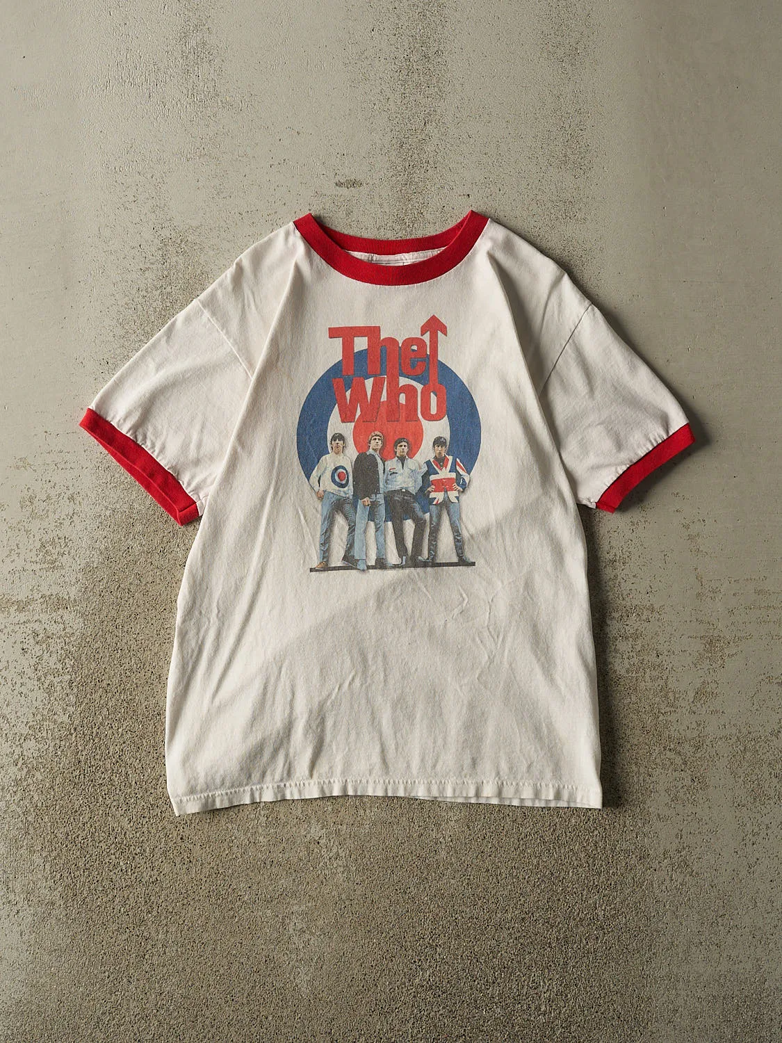 Vintage Y2K White The Who Ringer Band Tee (S/M) sold by Rebalance Vintage