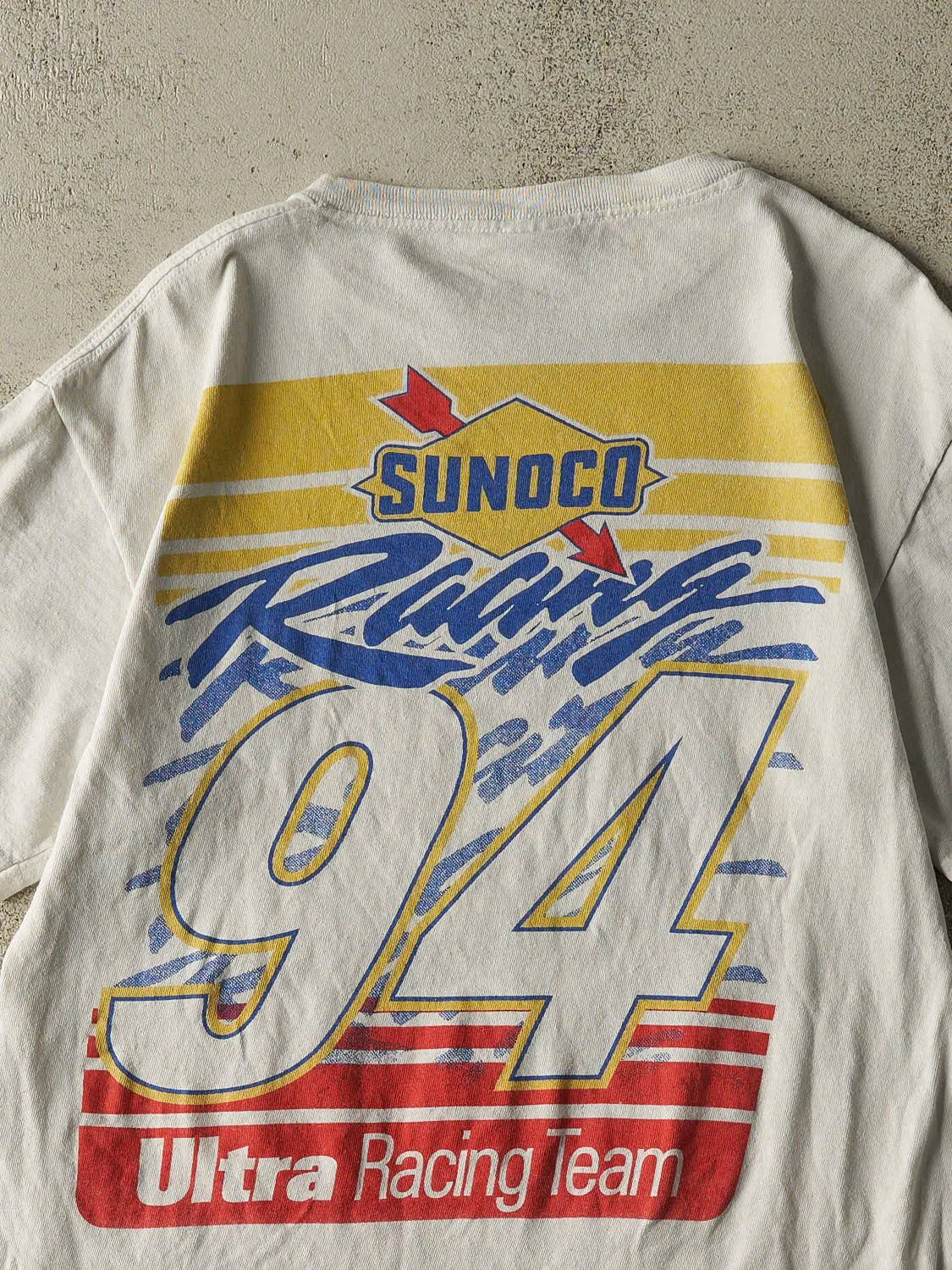 Vintage Y2K White Sunoco Racing Tee (S/M) sold by Rebalance Vintage product image thumbnail 4