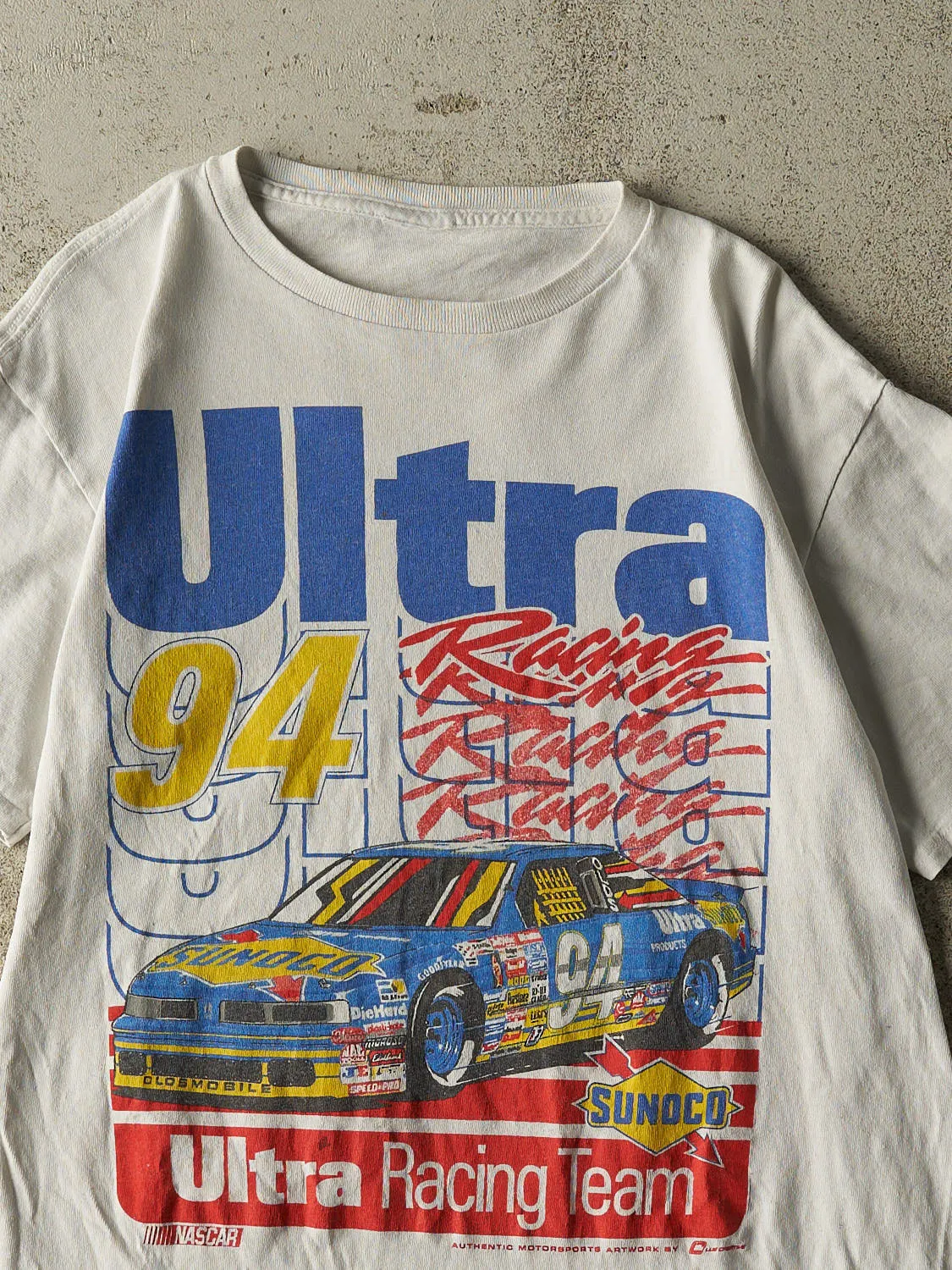 Vintage Y2K White Sunoco Racing Tee (S/M) sold by Rebalance Vintage product image thumbnail 3