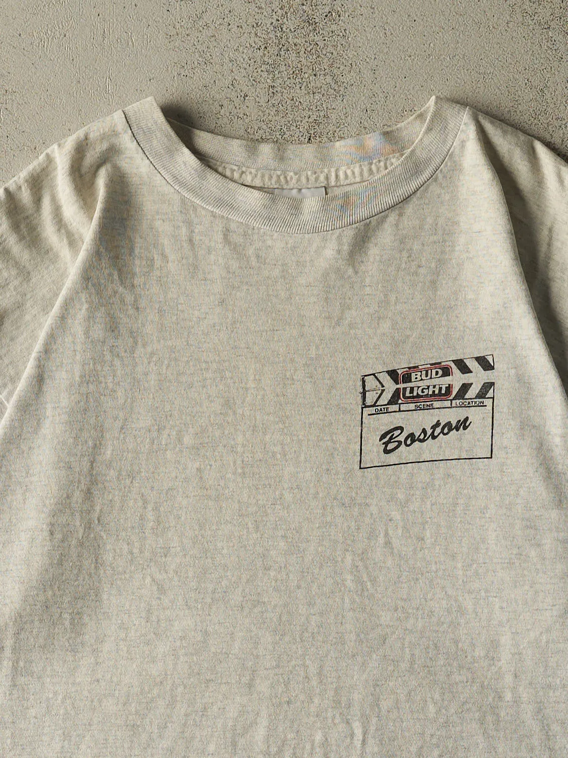 Vintage 90s Heather Grey Bud Light Boston Tee (XL) sold by Rebalance Vintage product image thumbnail 3