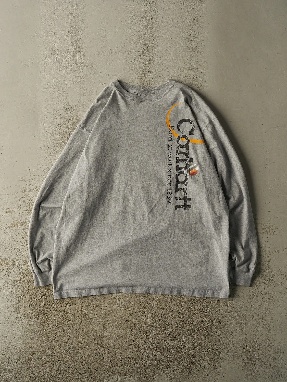 Vintage Y2K Grey Carhartt Long Sleeve (XXL) sold by Rebalance Vintage