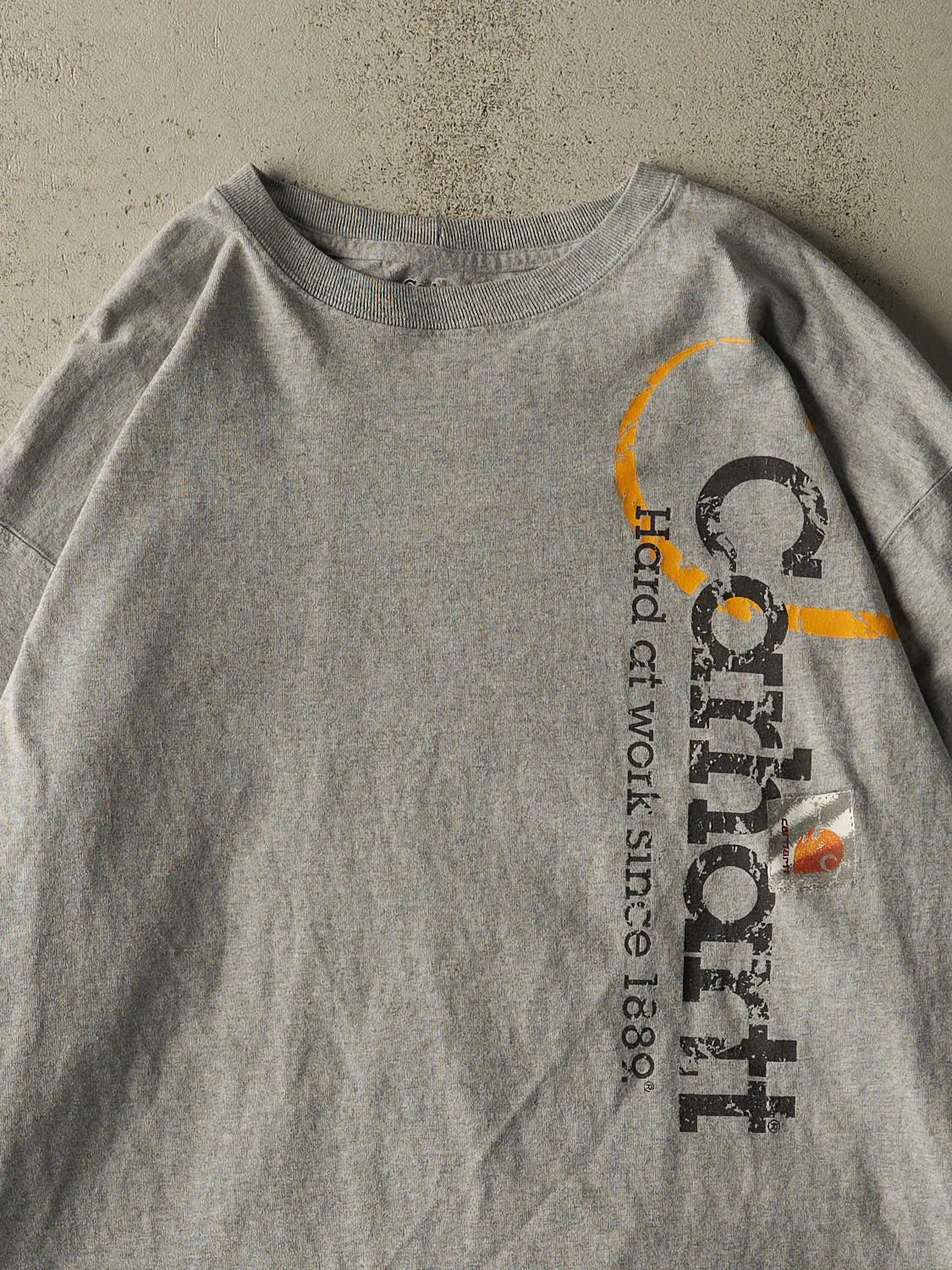 Vintage Y2K Grey Carhartt Long Sleeve (XXL) sold by Rebalance Vintage product image thumbnail 2
