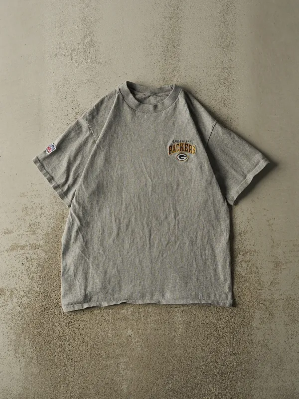 Vintage 90s Grey Green Bay Packers Embroidered Tee (M) made by Rebalance Vintage