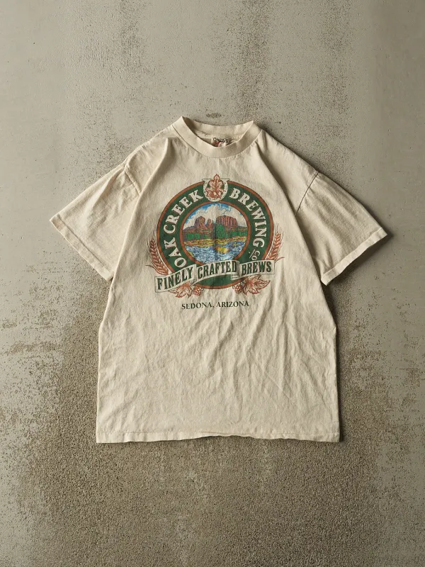 Vintage 90s Beige Oak Creek Brewing Tee (S/M) made by Rebalance Vintage