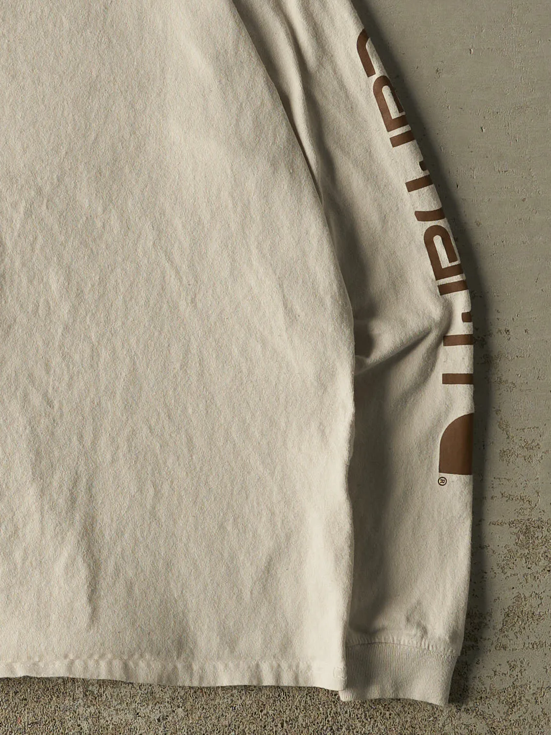 Vintage Y2K Beige Carhartt Long Sleeve (S) sold by Rebalance Vintage product image thumbnail 3