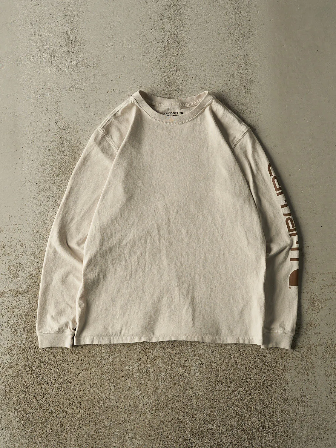 Vintage Y2K Beige Carhartt Long Sleeve (S) sold by Rebalance Vintage