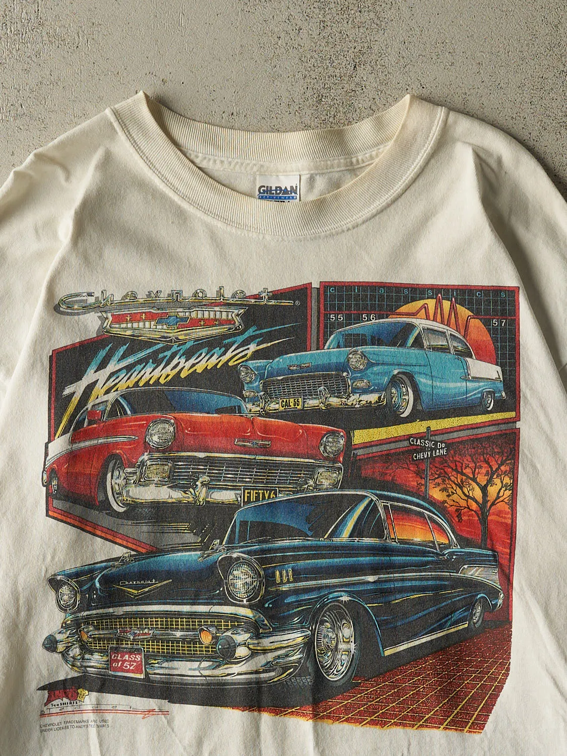 Vintage Y2K Beige Chevrolet Long Sleeve (XL) sold by Rebalance Vintage product image thumbnail 2