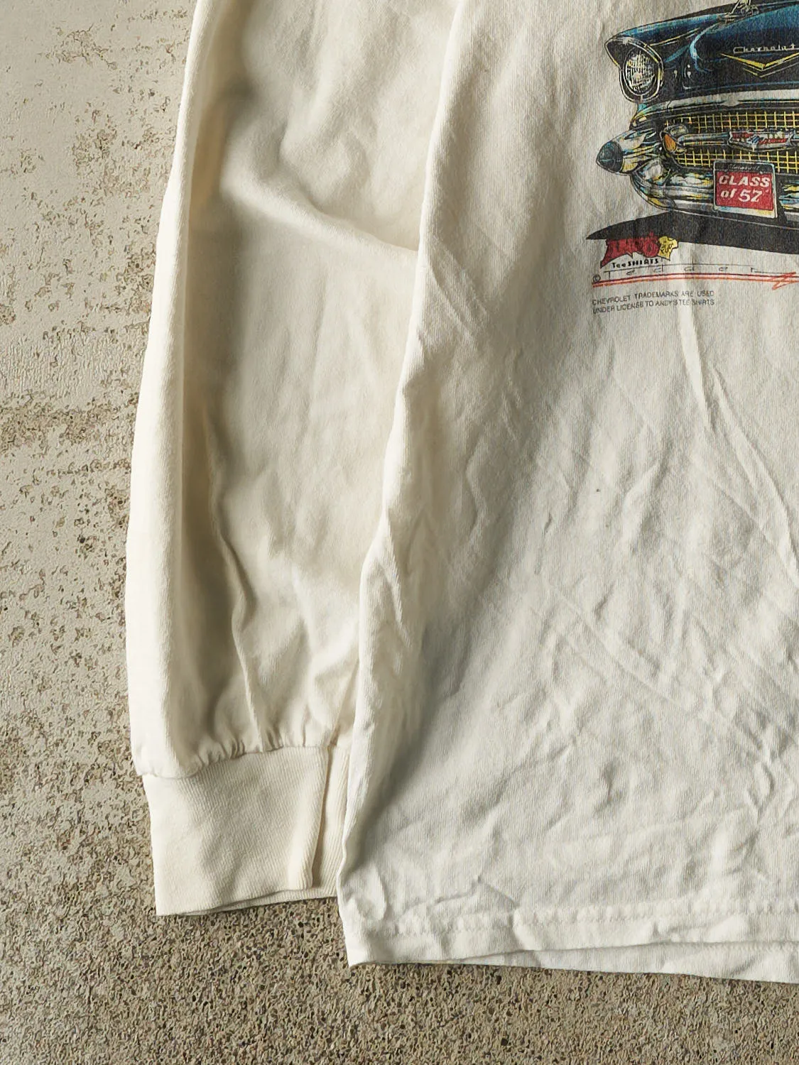 Vintage Y2K Beige Chevrolet Long Sleeve (XL) sold by Rebalance Vintage product image thumbnail 3