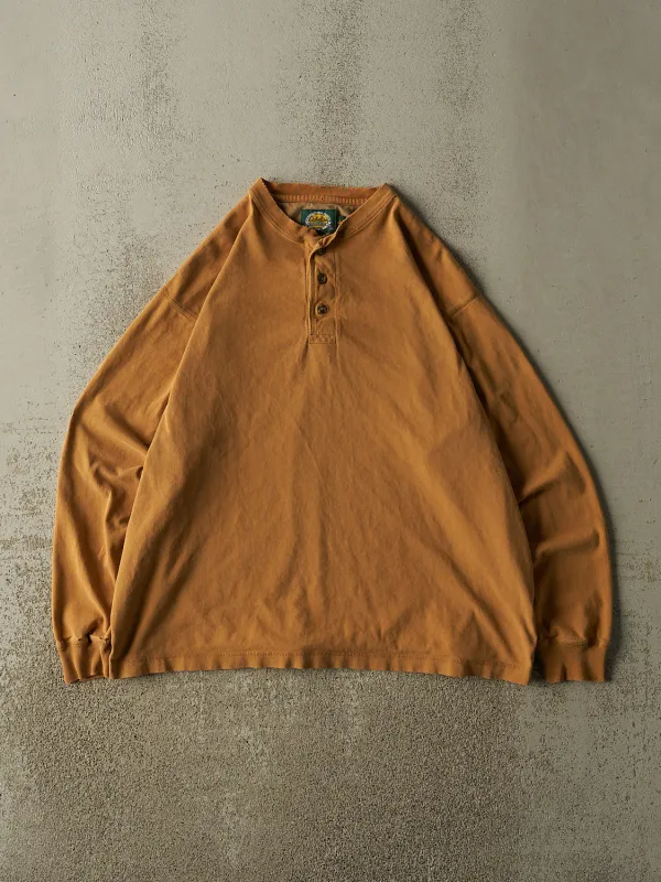 Vintage 90s Camel Cabela's Quarter Button Long Sleeve (L/XL) made by Rebalance Vintage
