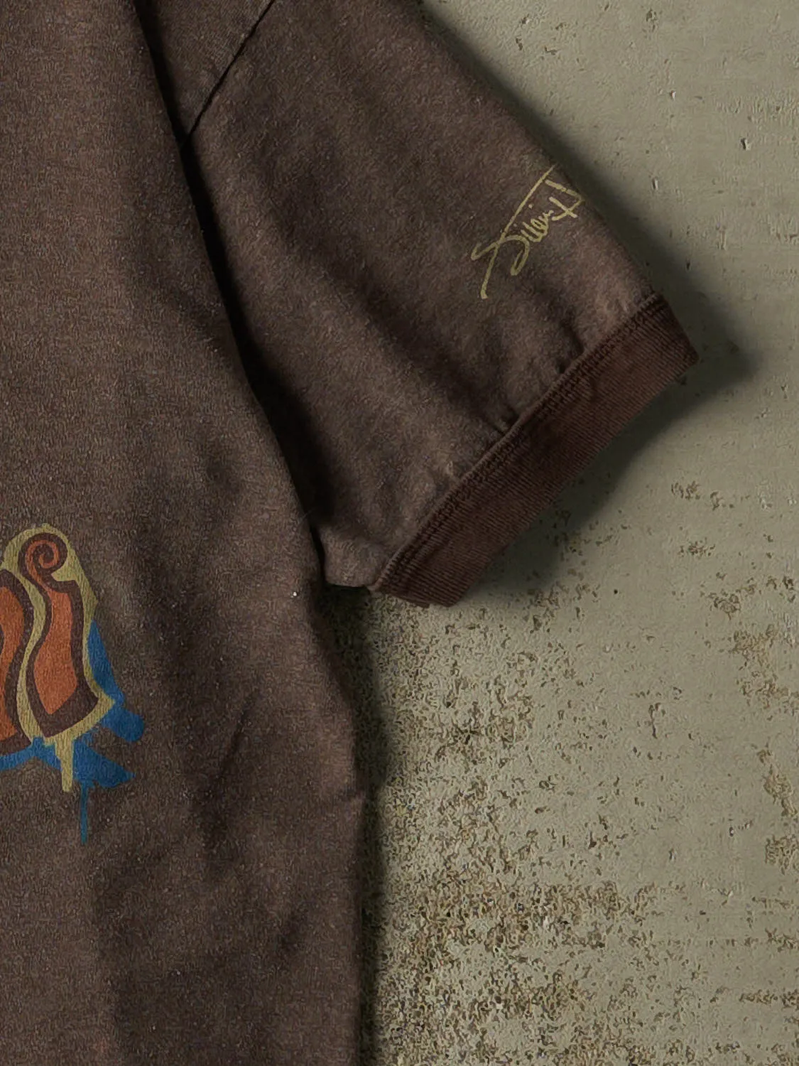 Vintage 04' Brown Jimi Hendrix Ringer Tee (S/M) sold by Rebalance Vintage product image thumbnail 4