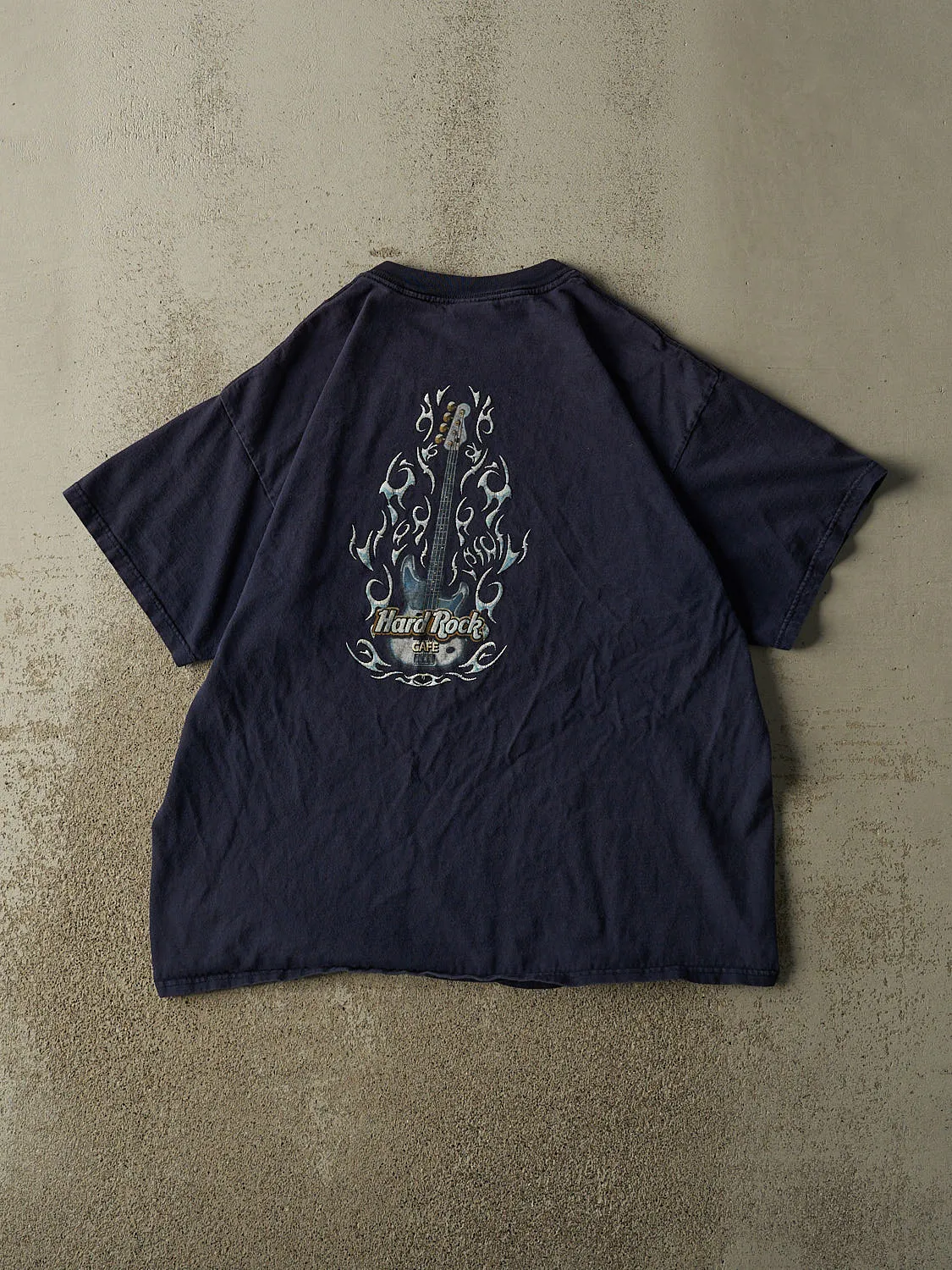Vintage Y2K Navy Blue Hard Rock Cafe Cleveland Tee (L/XL) sold by Rebalance Vintage product image thumbnail 2