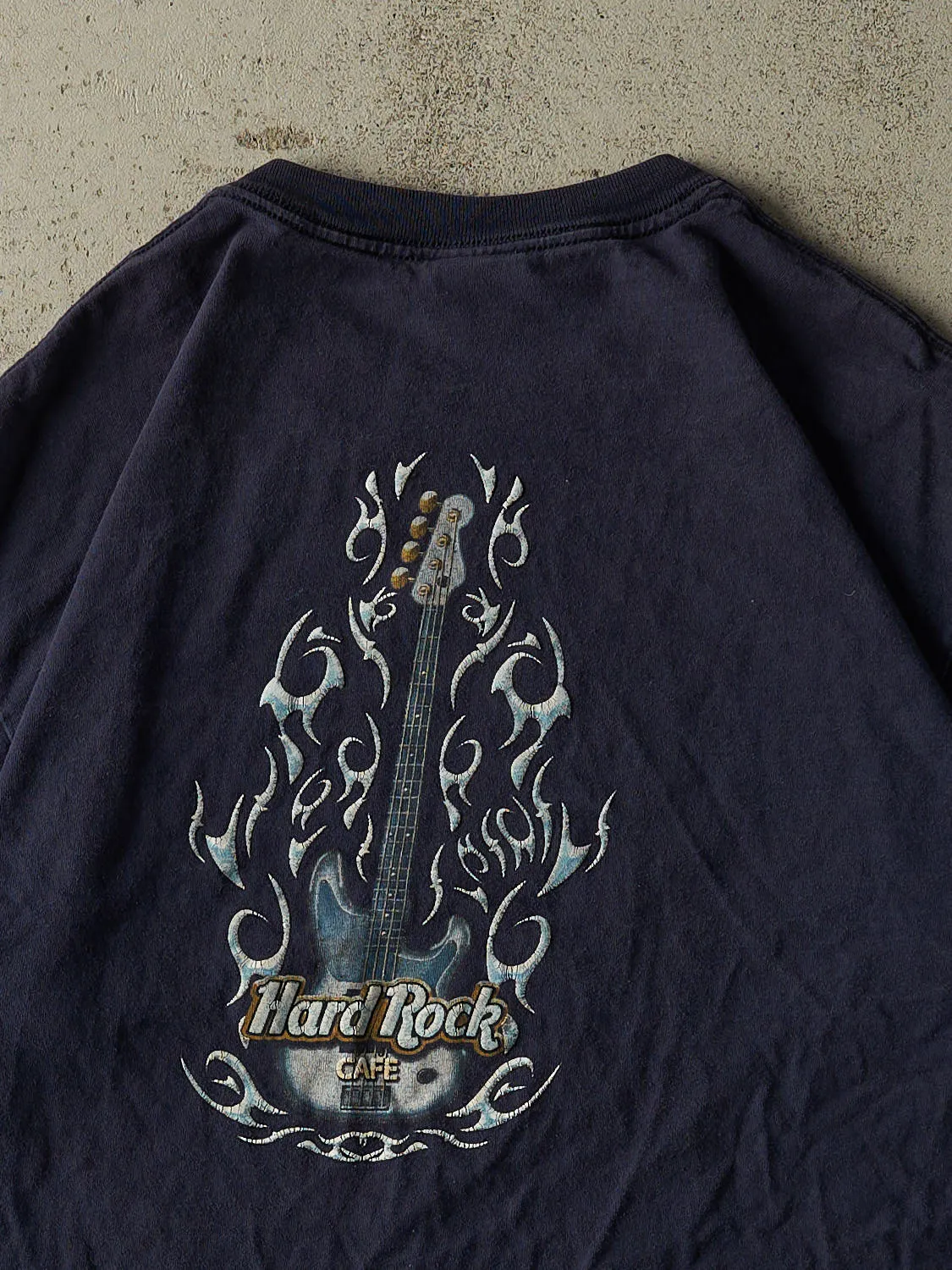 Vintage Y2K Navy Blue Hard Rock Cafe Cleveland Tee (L/XL) sold by Rebalance Vintage product image thumbnail 4