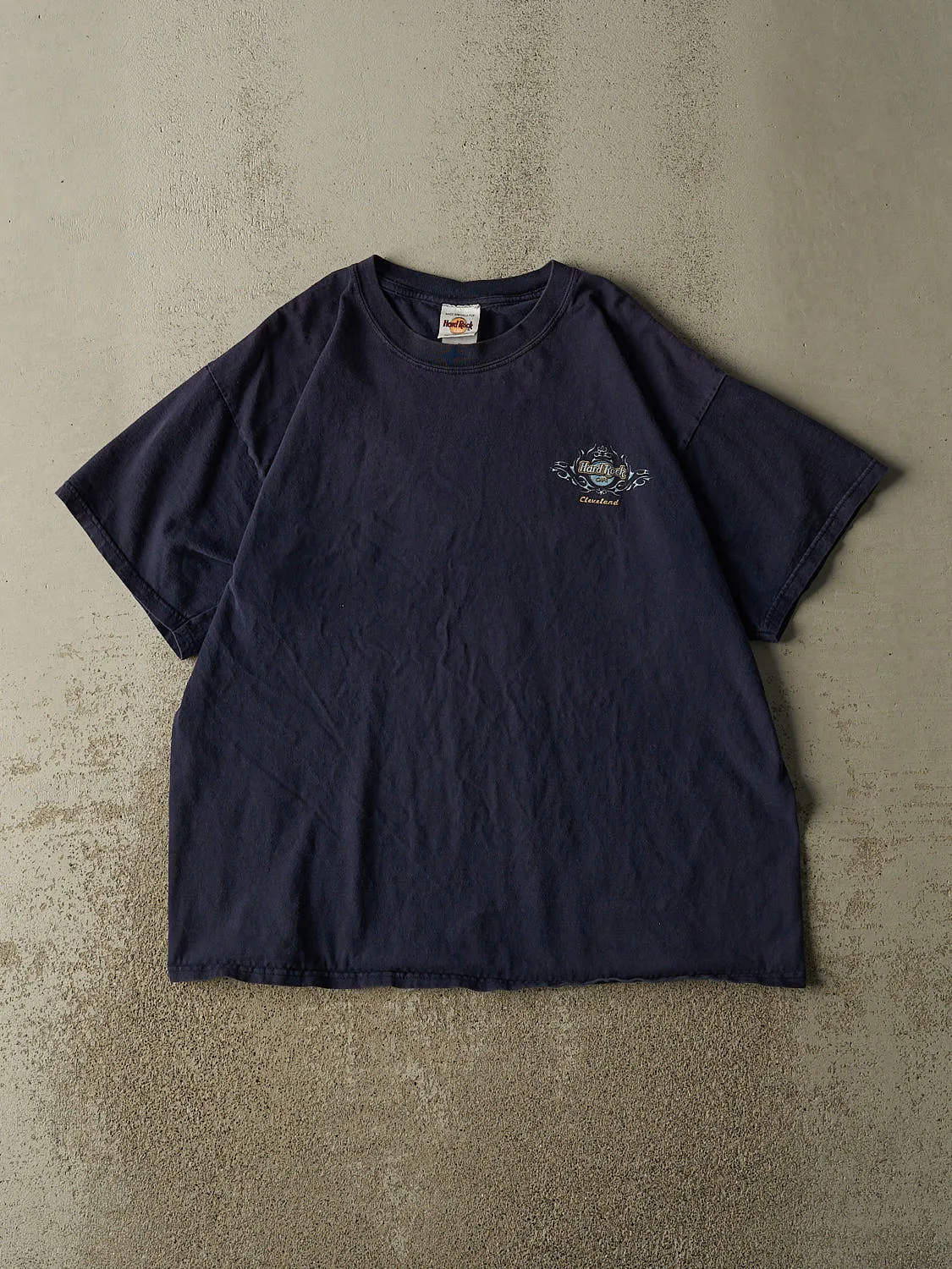 Vintage Y2K Navy Blue Hard Rock Cafe Cleveland Tee (L/XL) sold by Rebalance Vintage