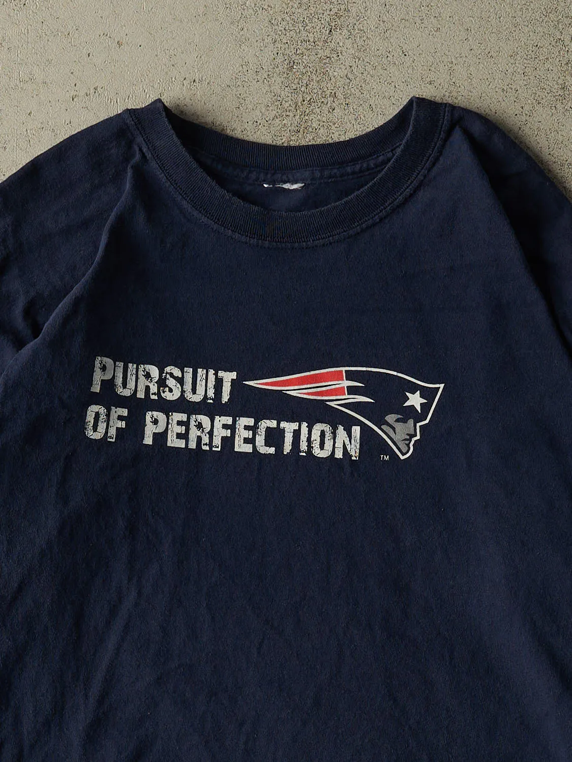 Vintage Y2K Navy Blue New England Patriots Long Sleeve (L/XL) sold by Rebalance Vintage product image thumbnail 2